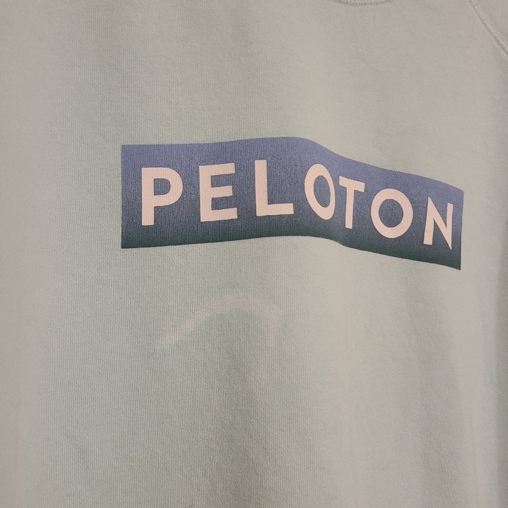 Peloton | Women's Sky Blue/Light Teal Crewneck Graphic Sweatshirt (Size Large) - Picture 6 of 13